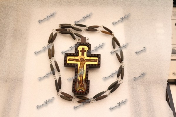 Крест наперсный с писаной иконой №01